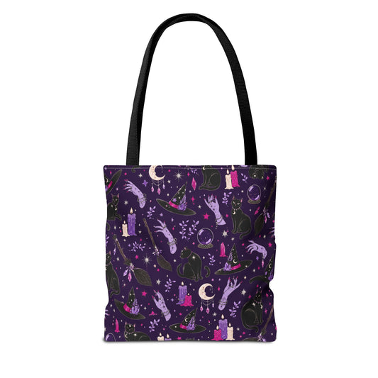 Witchy Pattern Tote Bag