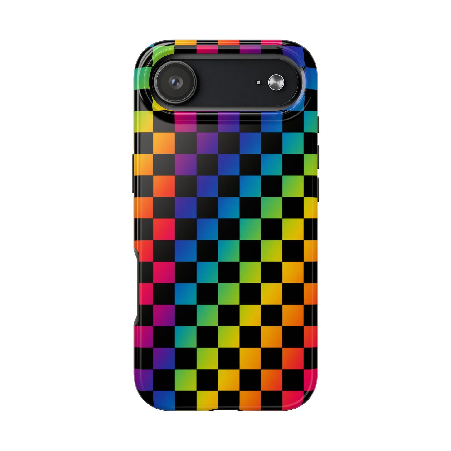 Rainbow Checkerboard Tough Phone Case