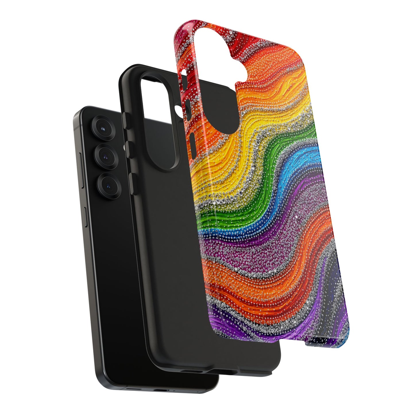 Rainbow Wave Tough Phone Case
