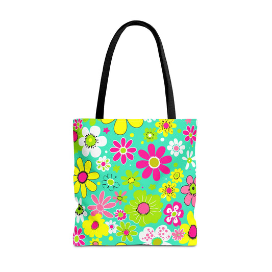 Floral Retro Tote Bag