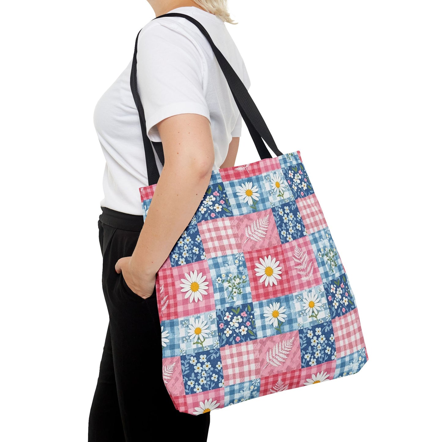 Patchwork Daisy Tote Bag