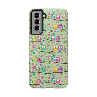 Cute Owl Pattern Tough Phone Case