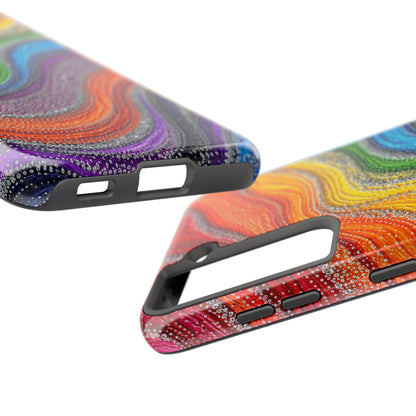 Rainbow Wave Tough Phone Case