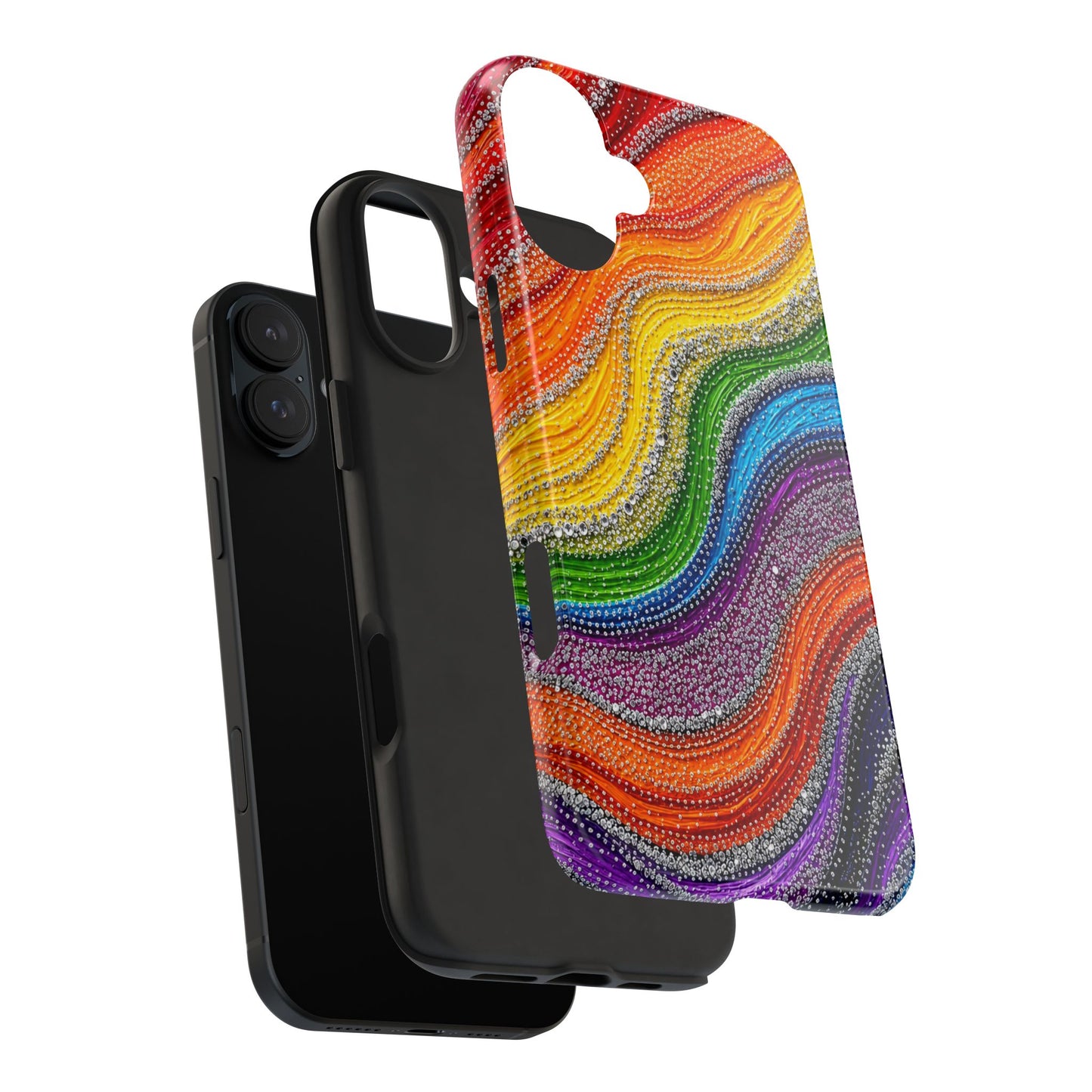 Rainbow Wave Tough Phone Case