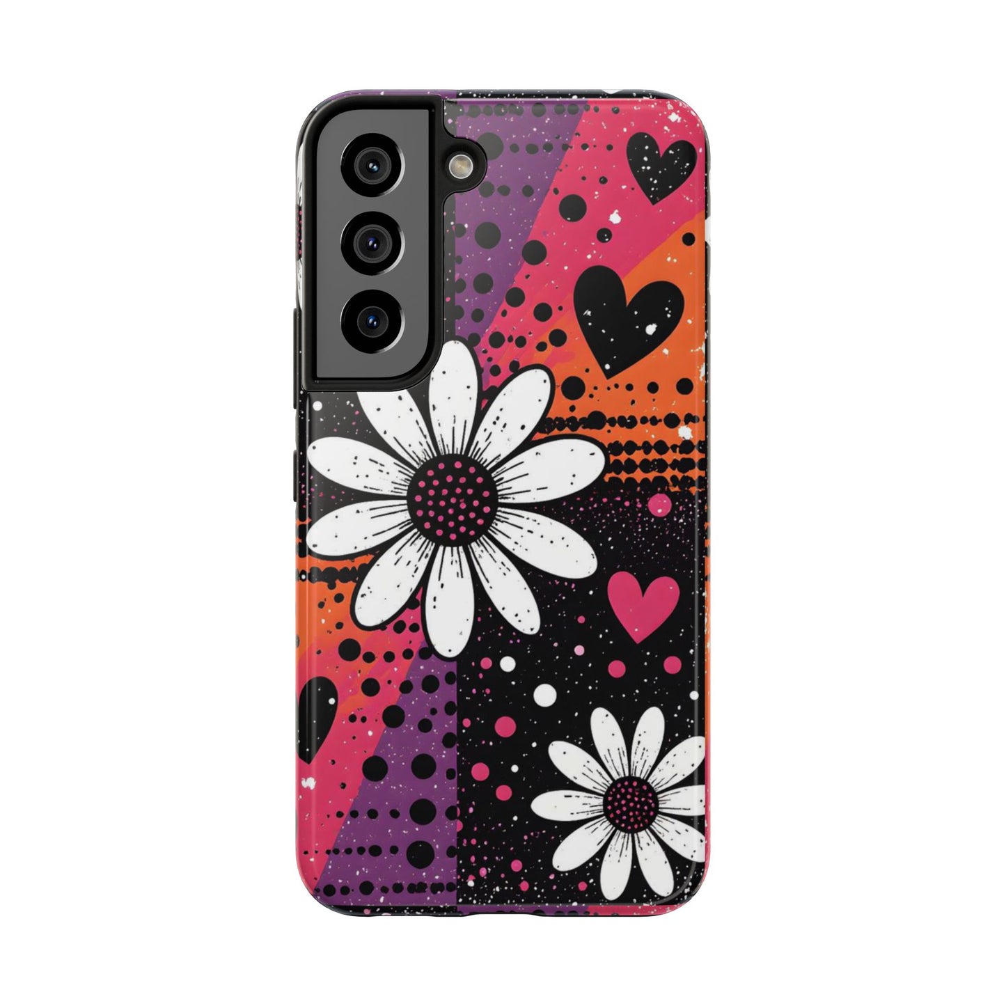 Retro Daisy Hearts Tough Phone Case