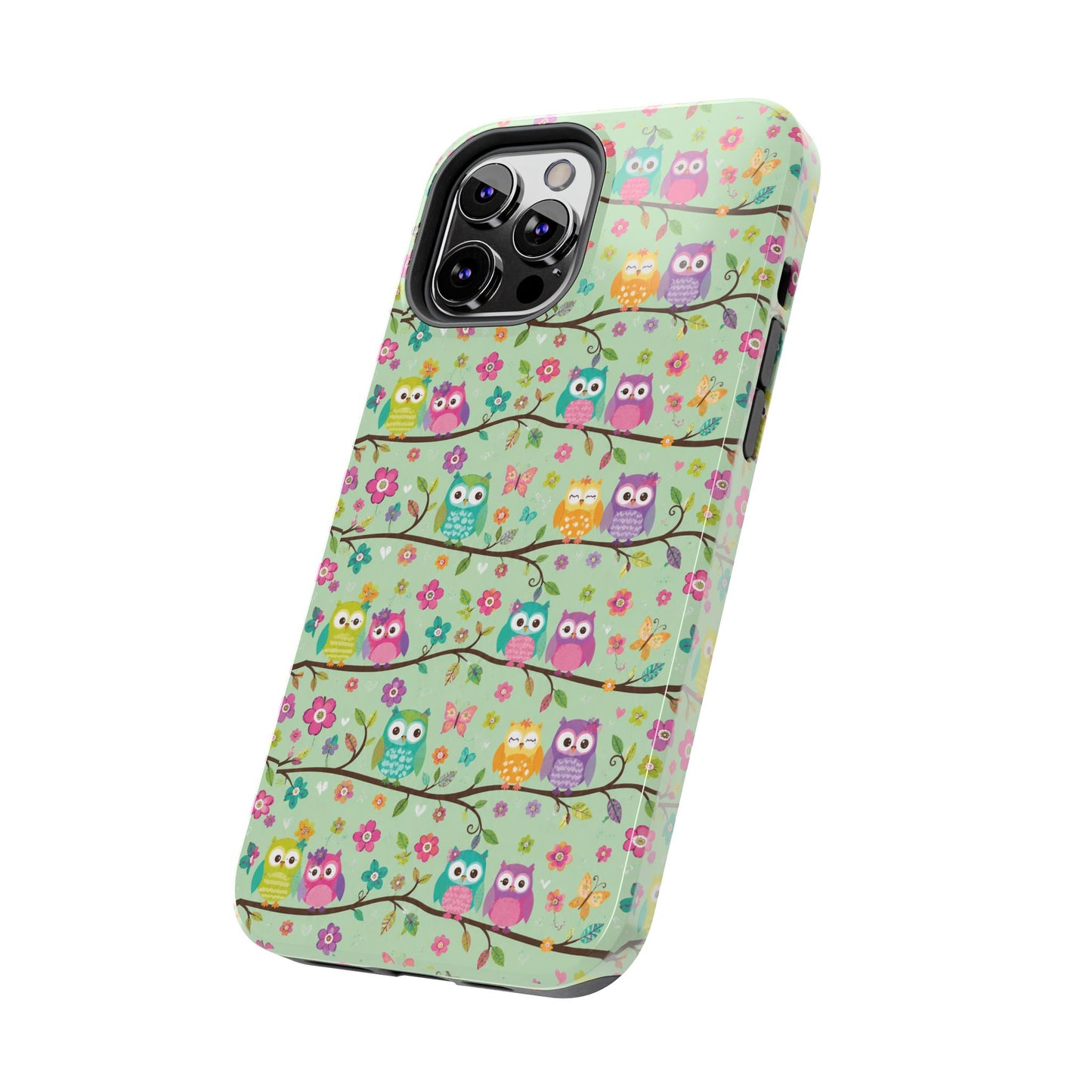 Cute Owl Pattern Tough Phone Case