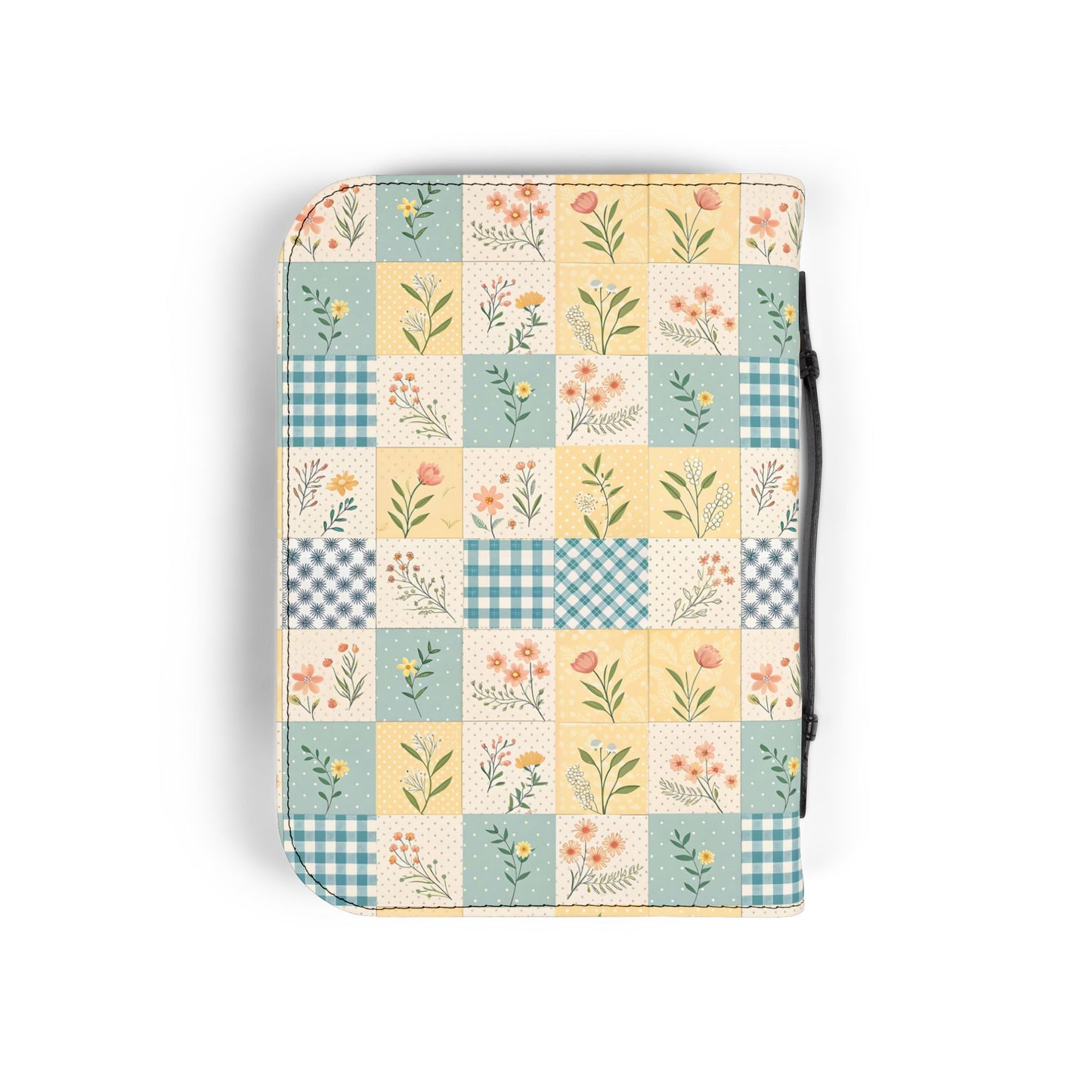Pastel Floral Patchwork Zippered Bible Case