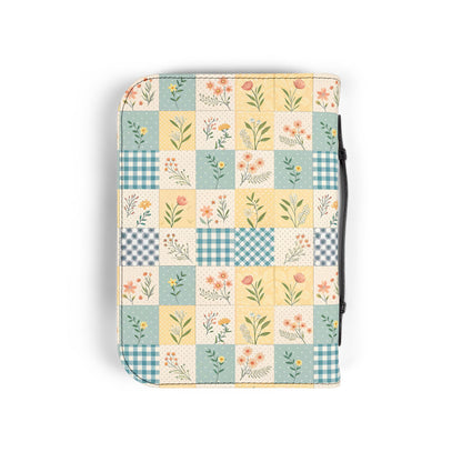 Pastel Floral Patchwork Zippered Bible Case