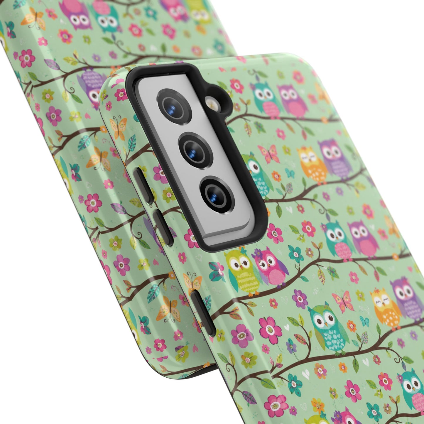 Cute Owl Pattern Tough Phone Case