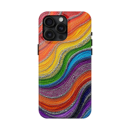 Rainbow Wave Tough Phone Case