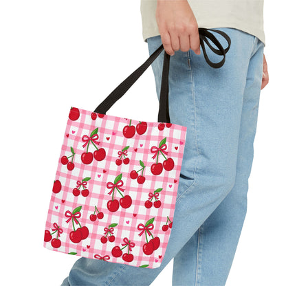 Cherry Gingham Tote Bag