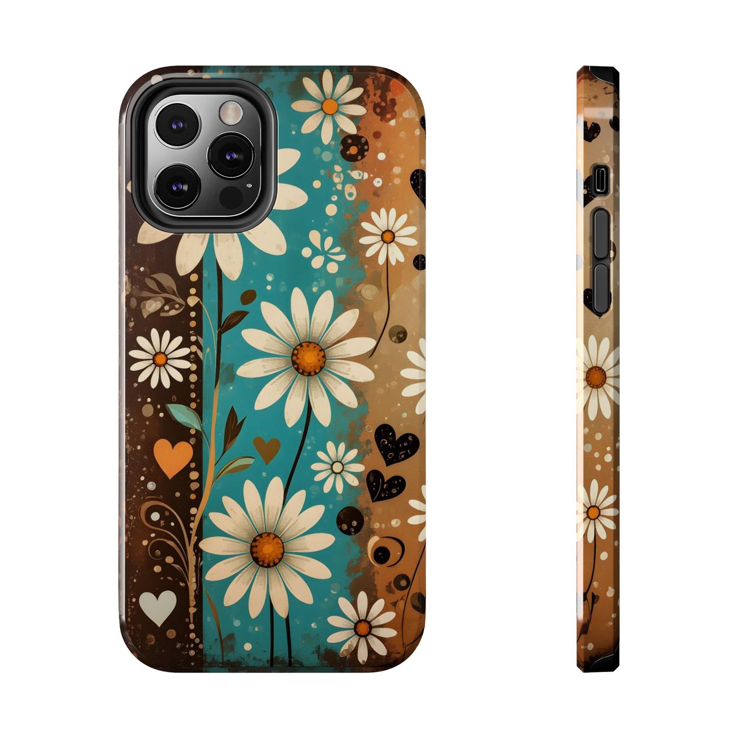 Vintage Daisy Floral Design Tough Phone Case