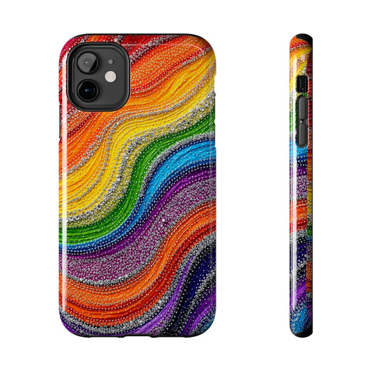 Rainbow Wave Tough Phone Case