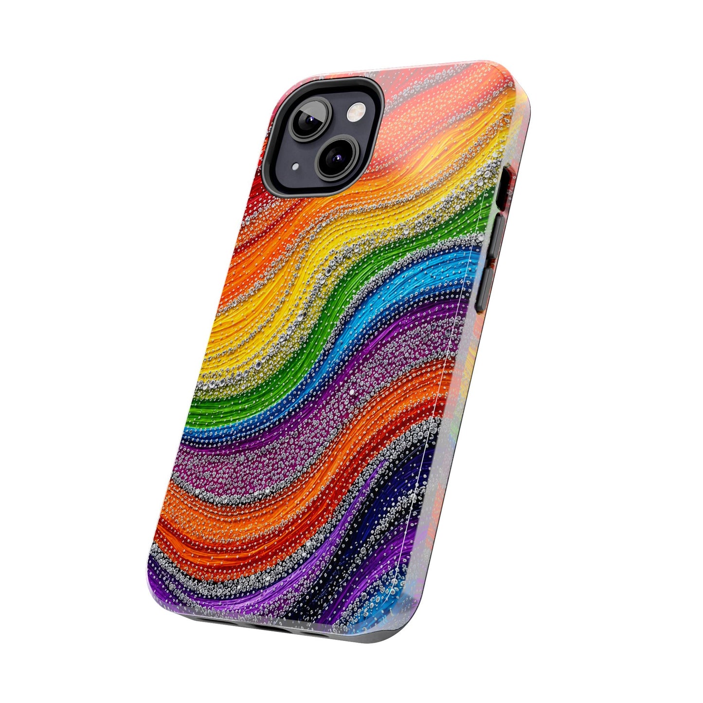 Rainbow Wave Tough Phone Case