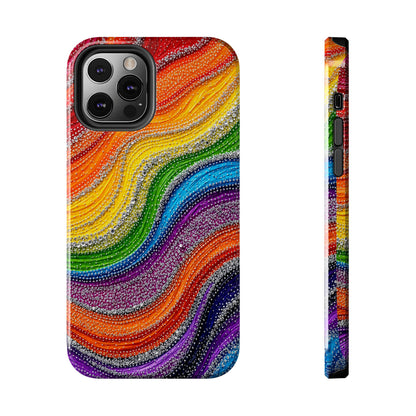 Rainbow Wave Tough Phone Case