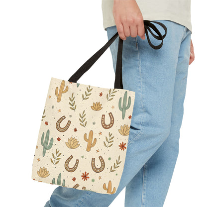 Desert Cactus & Horseshoe Tote Bag