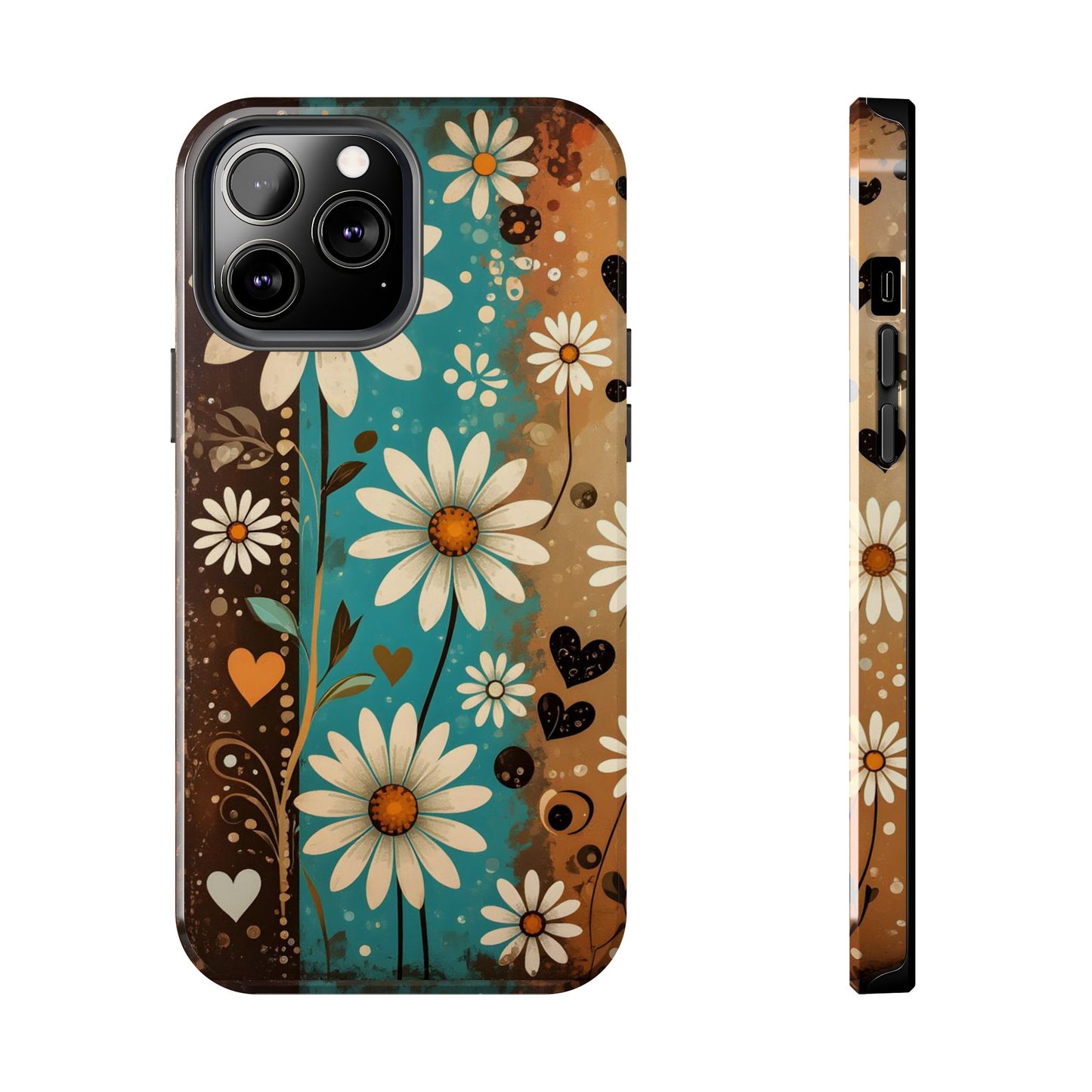 Vintage Daisy Floral Design Tough Phone Case