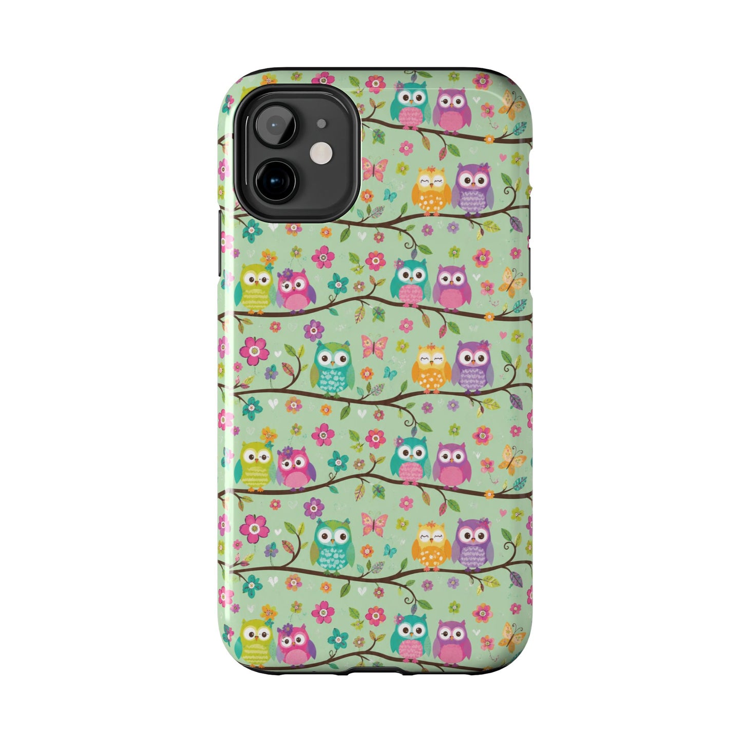 Cute Owl Pattern Tough Phone Case