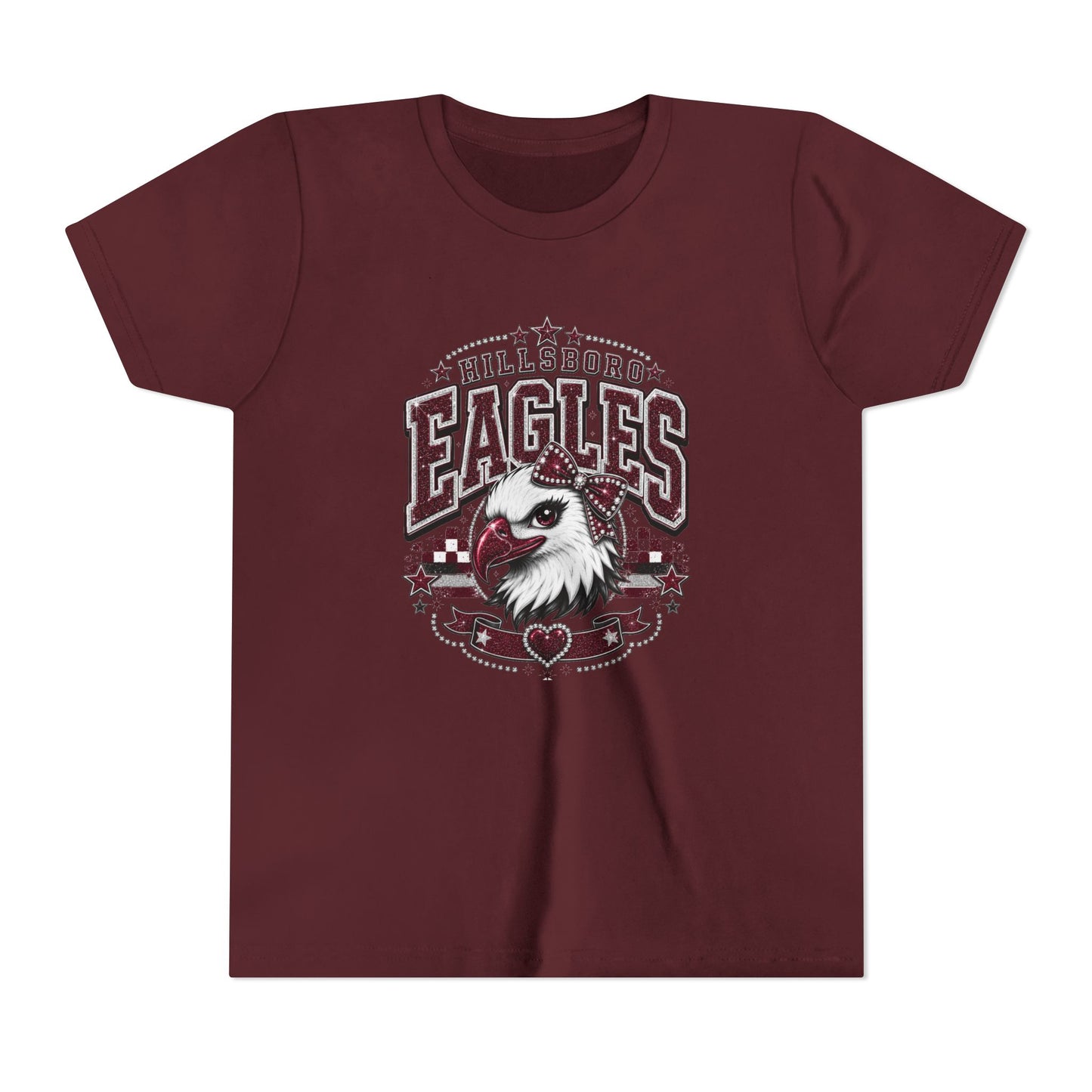 Hillsboro Eagles Vintage Mascot Graphic Youth T-Shirt