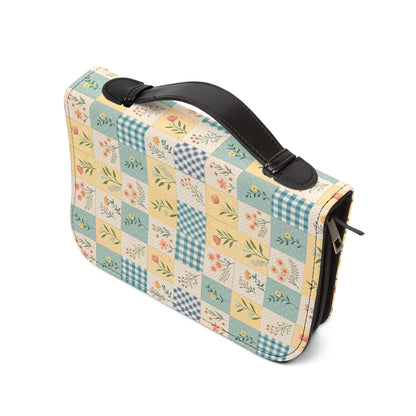 Pastel Floral Patchwork Zippered Bible Case