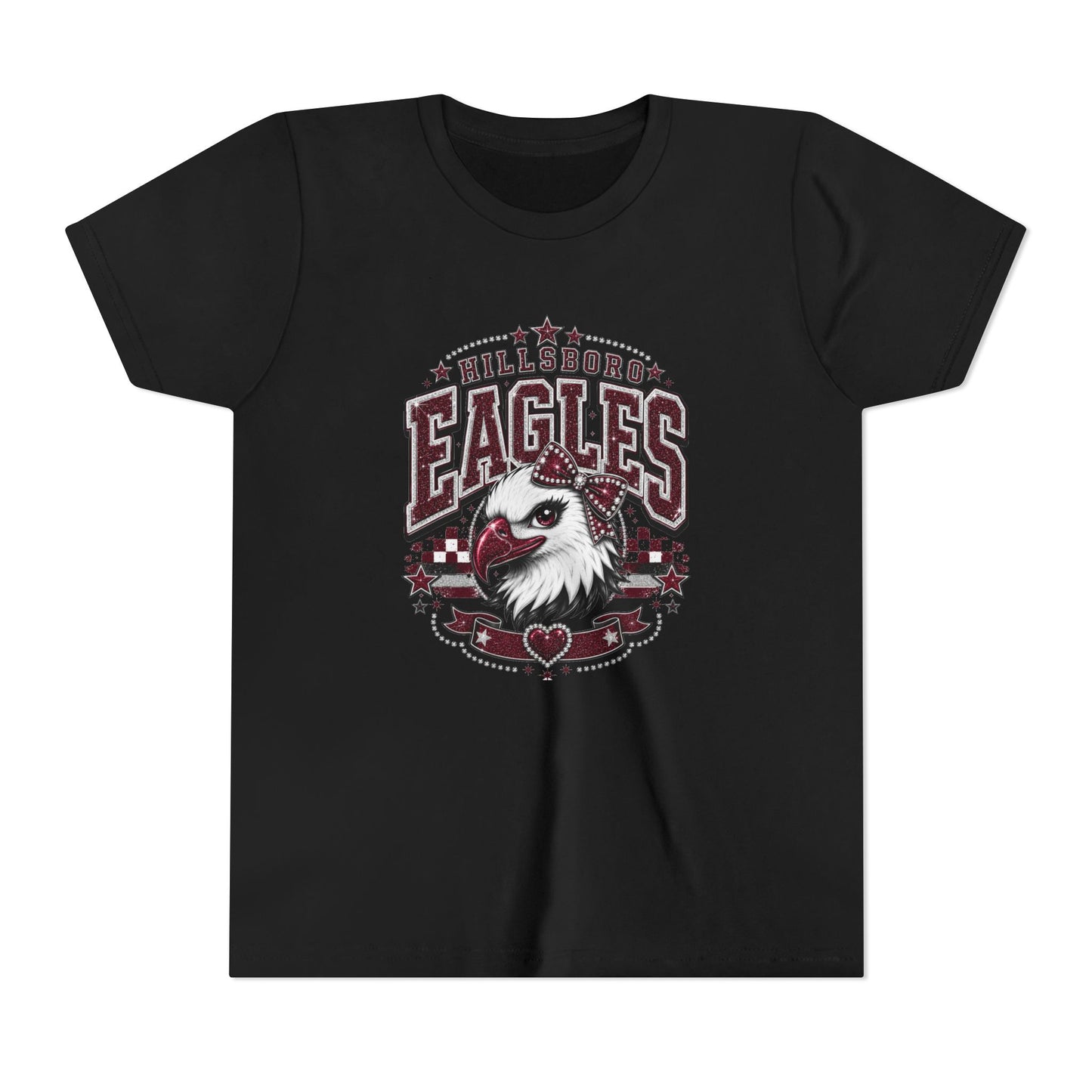 Hillsboro Eagles Vintage Mascot Graphic Youth T-Shirt