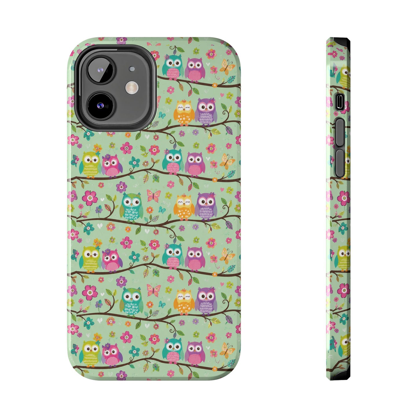 Cute Owl Pattern Tough Phone Case