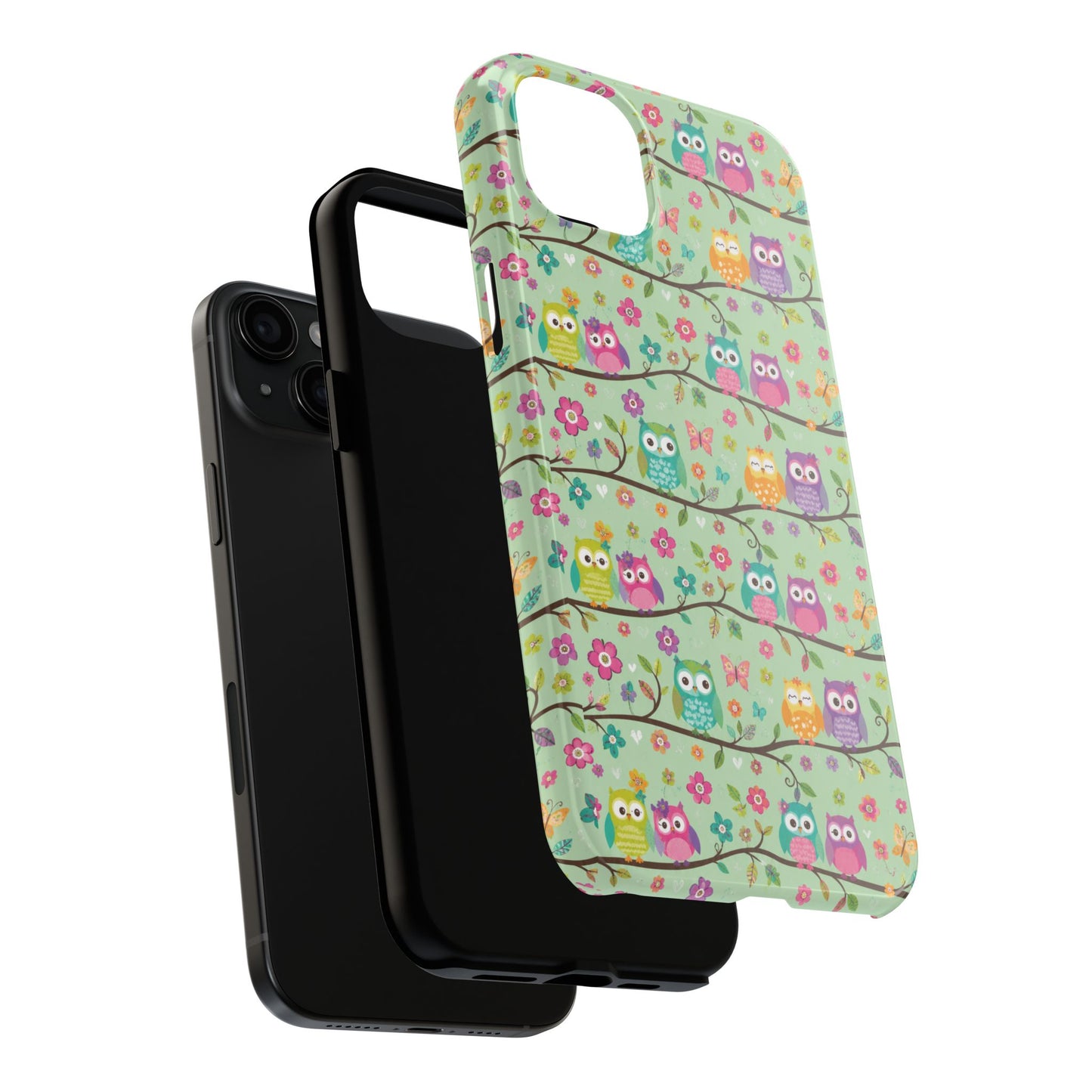 Cute Owl Pattern Tough Phone Case