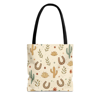 Desert Cactus & Horseshoe Tote Bag