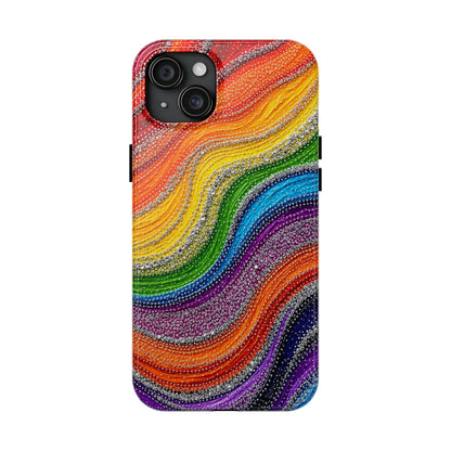 Rainbow Wave Tough Phone Case