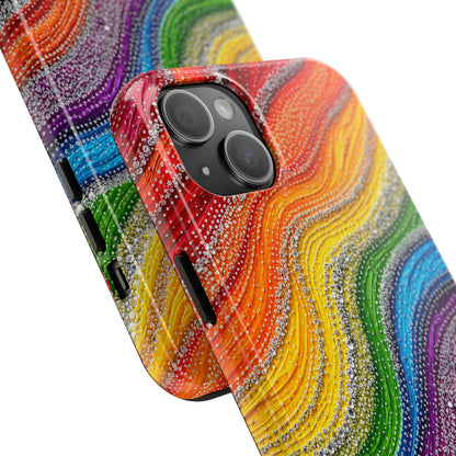 Rainbow Wave Tough Phone Case