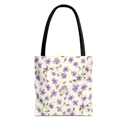 Floral Violet Vines Tote Bag