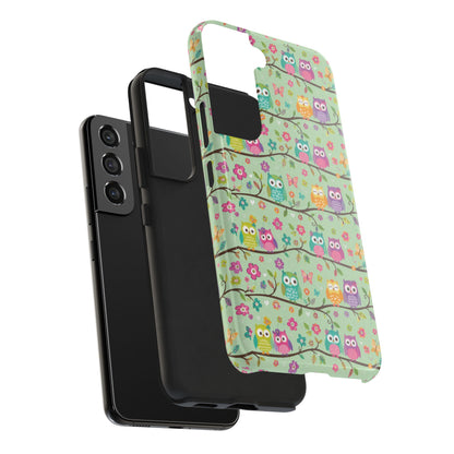 Cute Owl Pattern Tough Phone Case