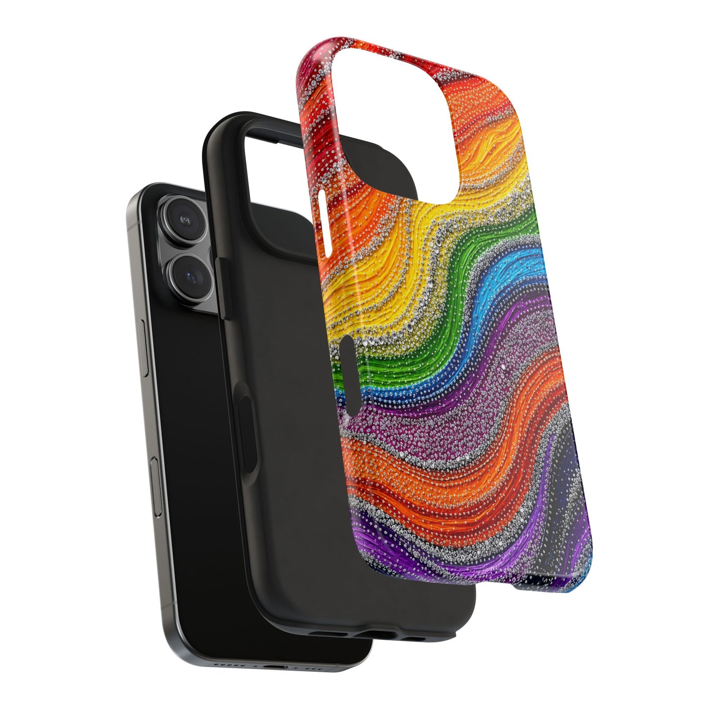 Rainbow Wave Tough Phone Case