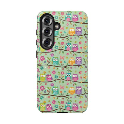 Cute Owl Pattern Tough Phone Case