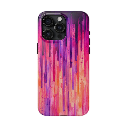 Abstract Pink & Purple Drip Tough Phone Case