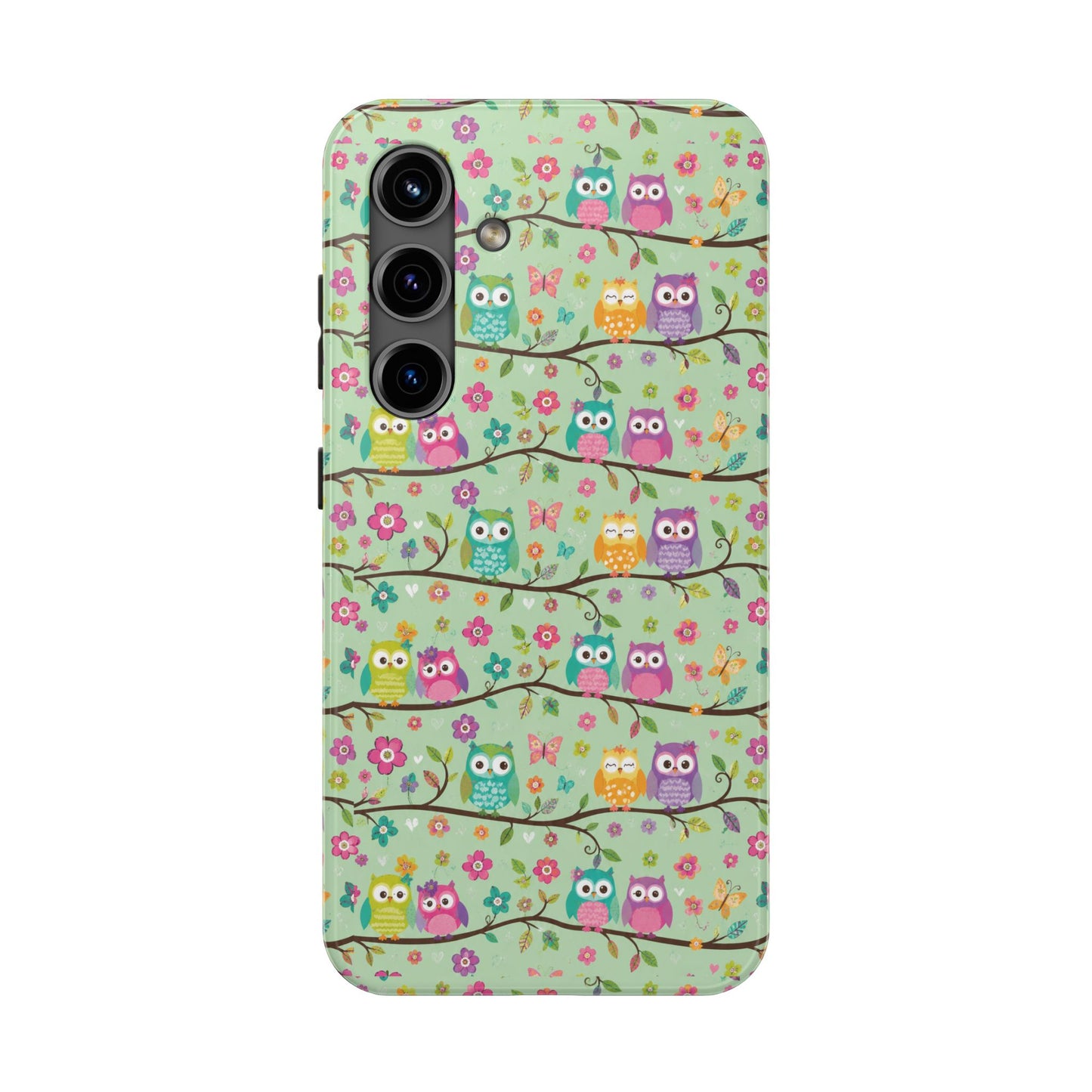 Cute Owl Pattern Tough Phone Case