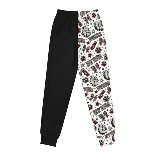 Youth Joggers - Bulldog Mascot Pattern All-Over Print Sweatpants