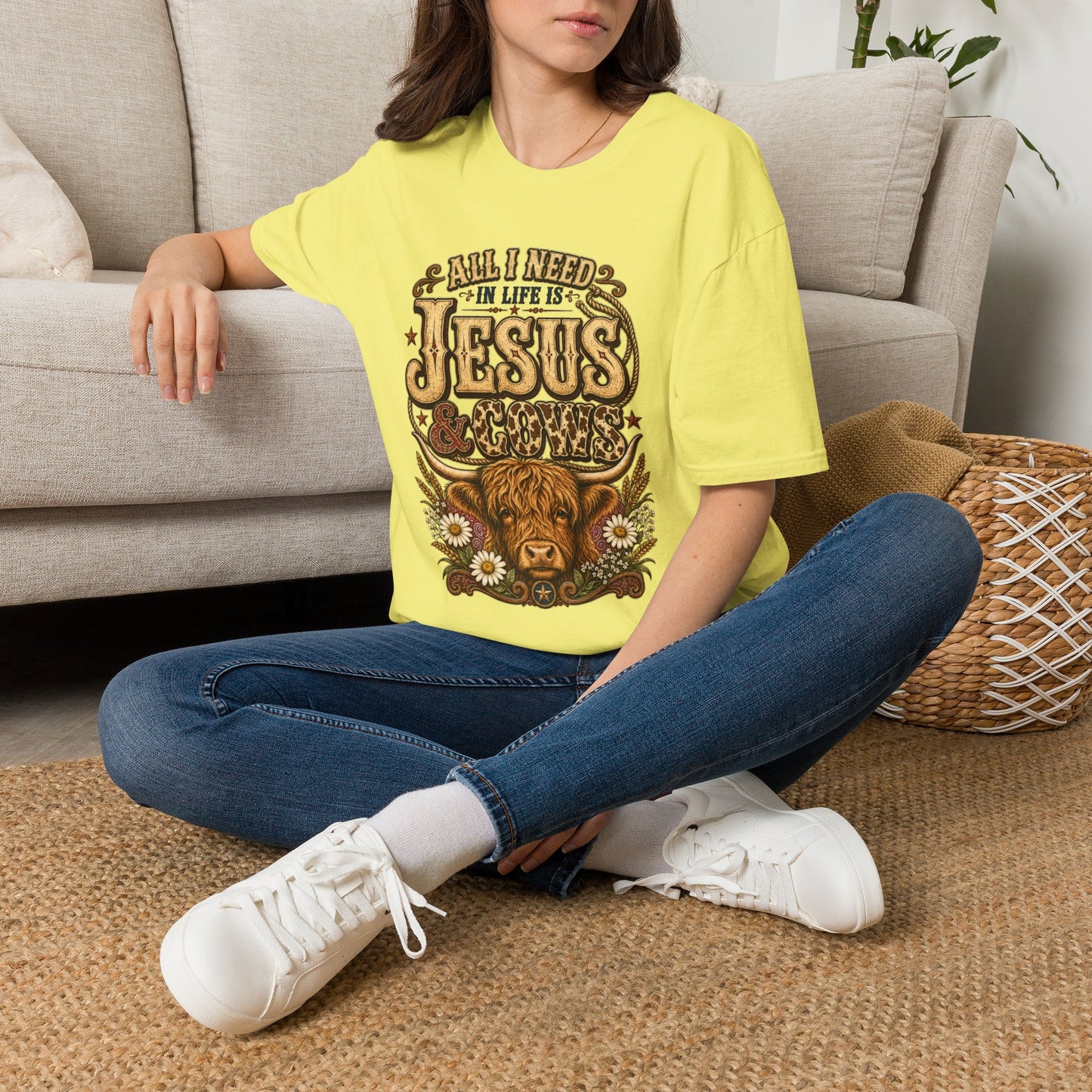 "All I Need in Life Is Jesus" Vintage Western Tee