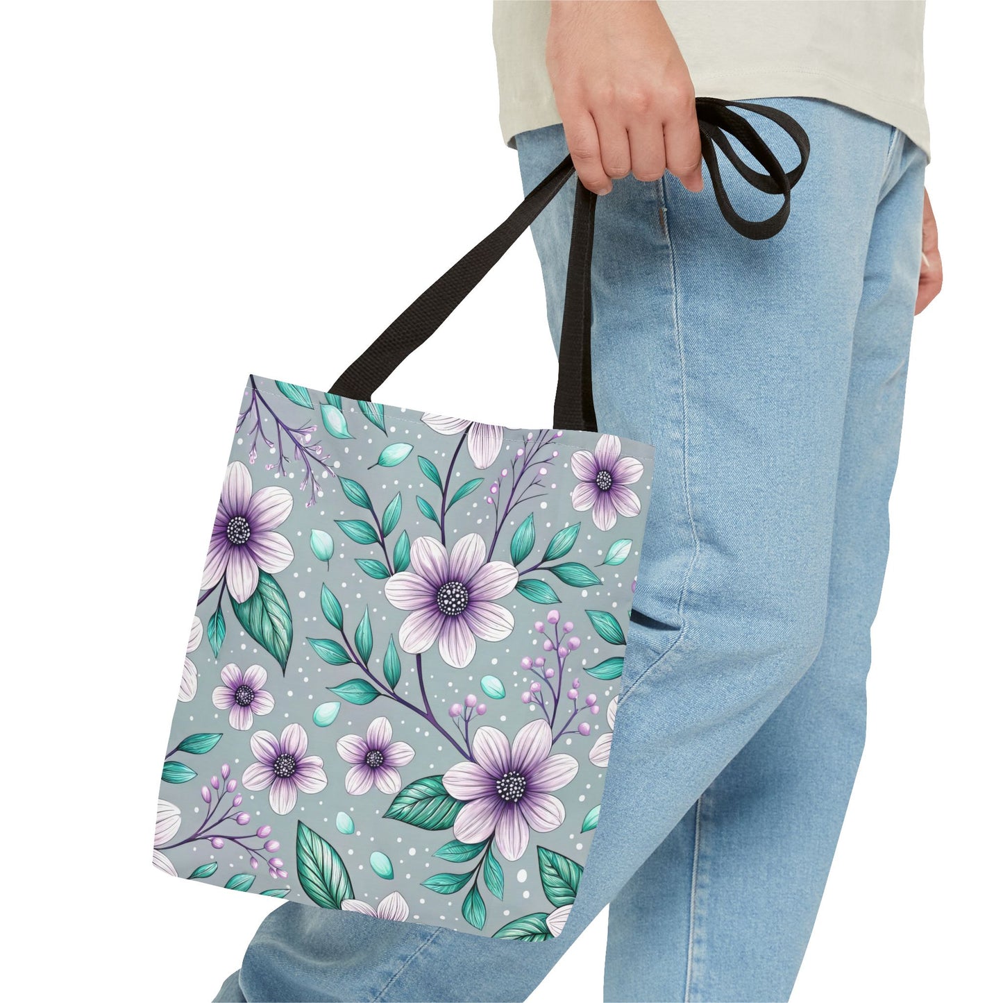 Floral Lavender Blossom Tote Bag