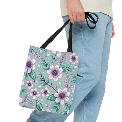 Floral Lavender Blossom Tote Bag