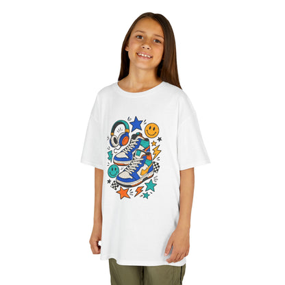 Colorful Skate Shoe & Smiley Graphic