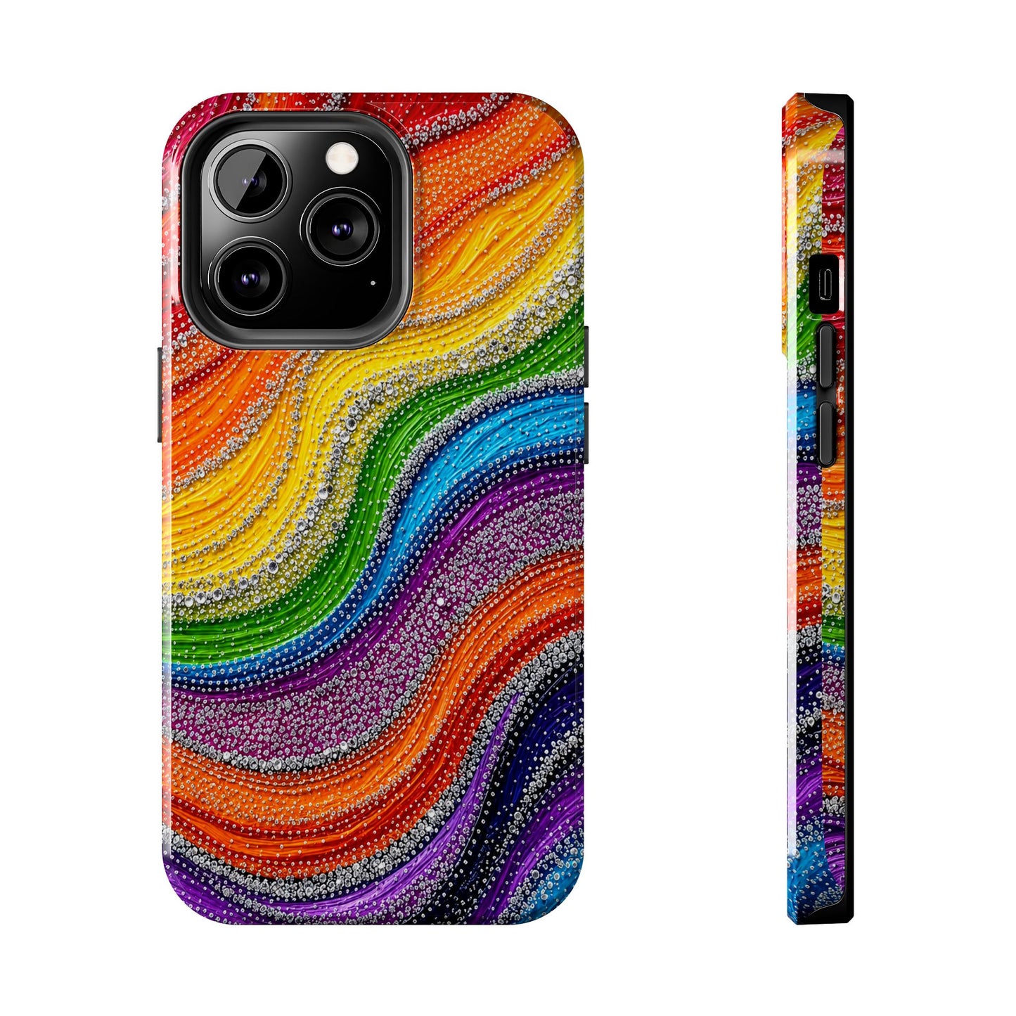 Rainbow Wave Tough Phone Case