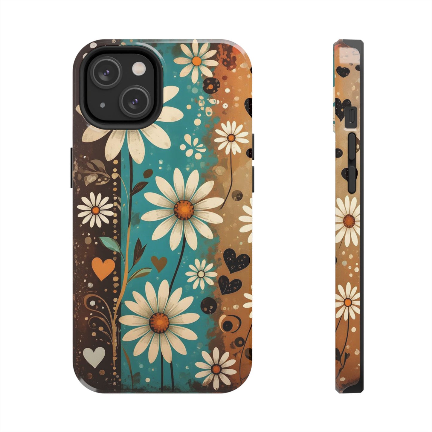 Vintage Daisy Floral Design Tough Phone Case