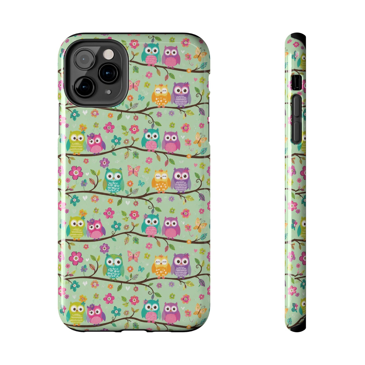 Cute Owl Pattern Tough Phone Case