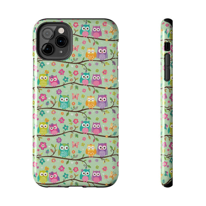 Cute Owl Pattern Tough Phone Case