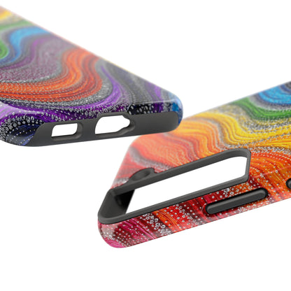 Rainbow Wave Tough Phone Case