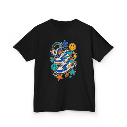 Colorful Skate Shoe & Smiley Graphic