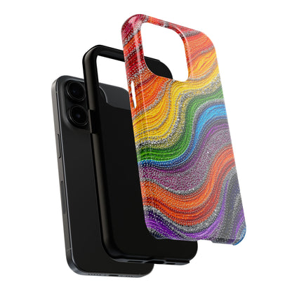 Rainbow Wave Tough Phone Case