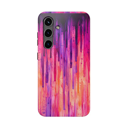 Abstract Pink & Purple Drip Tough Phone Case