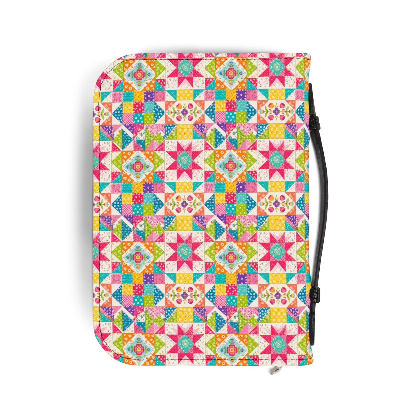 Colorful Quilt Patchwork Zippered Bible Cover